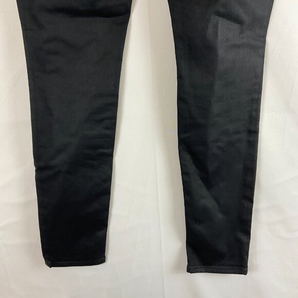 Frame Le High Skinny Jeans 28 Black Faux Leather Coated - Picture 9 of 10